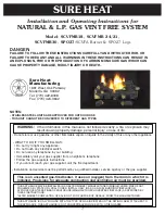 Предварительный просмотр 1 страницы Sure Heat SCVFMR 21 Installation And Operating Instructions Manual