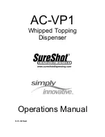 Preview for 1 page of Sureshot Dispensing Systems AC-VP1 Operation Manual