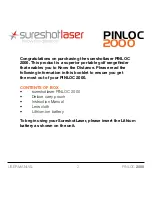 Preview for 2 page of Sureshotlaser PINLOC 2000 User Manual