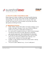 Preview for 11 page of Sureshotlaser PINLOC 2000 User Manual