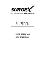 SurgeX SU-2000Li User Manual preview