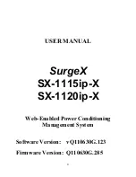 Предварительный просмотр 1 страницы SurgeX SX-1115ip-X User Manual