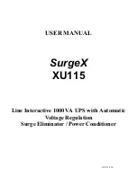 Preview for 1 page of SurgeX XU115 User Manual