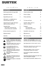 Preview for 2 page of Surtek DE512 User Manual And Warranty