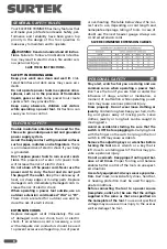 Preview for 8 page of Surtek DE512 User Manual And Warranty