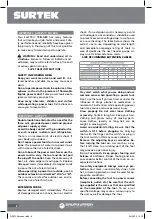 Preview for 8 page of Surtek DE513A User Manual And Warranty