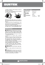 Preview for 12 page of Surtek DE513A User Manual And Warranty