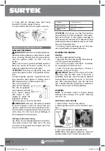 Предварительный просмотр 12 страницы Surtek DG725 User Manual And Warranty