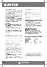 Preview for 8 page of Surtek EA404C User Manual And Warranty