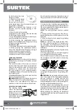 Preview for 12 page of Surtek EA607 User Manual And Warranty