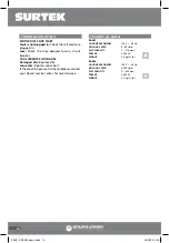 Preview for 14 page of Surtek EA607 User Manual And Warranty