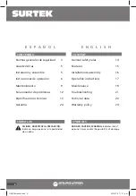 Preview for 2 page of Surtek HG526 User Manual And Warranty