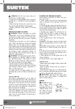 Preview for 18 page of Surtek HG526 User Manual And Warranty