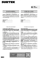 Preview for 20 page of Surtek HL732 User Manual And Warranty