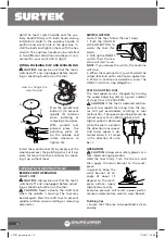 Предварительный просмотр 10 страницы Surtek LP707 User Manual And Warranty