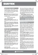 Preview for 8 page of Surtek SB714 User Manual And Warranty