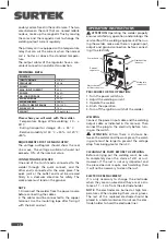 Preview for 12 page of Surtek SOL4160 User Manual And Warranty