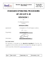 Preview for 3 page of SusiAir L410 UVP-E20 Standard Operating Procedures