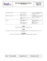 Preview for 141 page of SusiAir L410 UVP-E20 Standard Operating Procedures