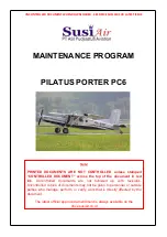 Preview for 1 page of SusiAir PILATUS PORTER PC6 Maintenance Program