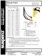 Preview for 1 page of SUSPENZ Deluxe Rack 11-0111 Manual