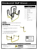 Preview for 1 page of SUSPENZ Double-Up SUP Stand 22-9936 Quick Start Manual