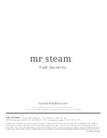 Preview for 12 page of Sussman mr.steam Audio@Home Installation, Operation And Maintenance Manual