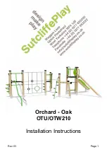 Preview for 1 page of Sutcliffe Play Orchard Oak Installation Instructions Manual