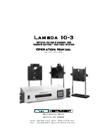 Предварительный просмотр 1 страницы Sutter Instrument Lambda 10-3 Operation Manual