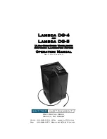 Предварительный просмотр 1 страницы Sutter Instrument Lambda DG-4 Operation Manual