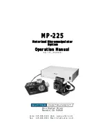 Sutter Instrument MP-225 Operation Manual preview