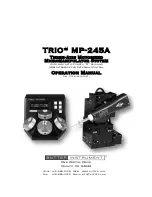 Preview for 1 page of Sutter Instrument TRIO MP-245A Operation Manual