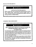 Предварительный просмотр 7 страницы Suunto Companion Owner'S Instruction Manual