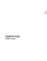 Suunto CORE User Manual preview