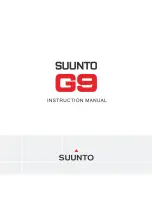 Suunto G9 Instruction Manual preview