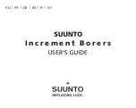 Suunto Increment Borer User Manual preview