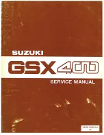 Предварительный просмотр 1 страницы Suzuki 1980 GSX400 Service Manual