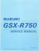 Предварительный просмотр 1 страницы Suzuki 1996 GSX-R750 Service Manual