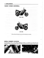 Предварительный просмотр 8 страницы Suzuki 1999 SV650 Service Manual