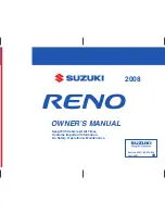 Suzuki 2008 Reno Owner'S Manual preview