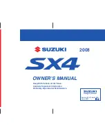 Preview for 1 page of Suzuki 2008 SX4 Sedan Owner'S Manual