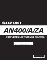 Preview for 1 page of Suzuki 2009 AN400 Supplementary Service Manual