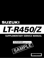 Suzuki 2009 LT-R450 Service Manual preview