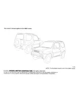 Предварительный просмотр 2 страницы Suzuki 2010 JIMNY Owner'S Manual