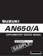 Suzuki AN650/A Supplementary Service Manual предпросмотр