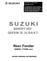 Предварительный просмотр 1 страницы Suzuki BANDIT 650 Mounting Instructions