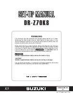 Предварительный просмотр 1 страницы Suzuki DR-Z70K8 Setup Manual