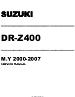 Suzuki drz 400 2000 Service Manual предпросмотр