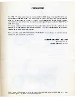 Предварительный просмотр 2 страницы Suzuki FZ50 N 1979 Supplementary Service Manual