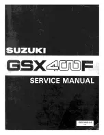 Предварительный просмотр 1 страницы Suzuki GSX 400F Service Manual